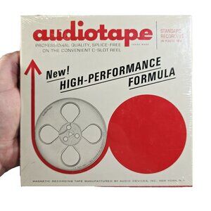 Audiotape SEALED Type 1251  7" C-Slot Reel 1200ft Reel-to-Reel Blank Tape